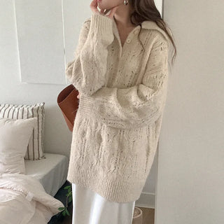 Wool openwork color knit