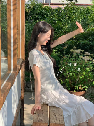 Flower Summer Short-Sleeve Cardigan
