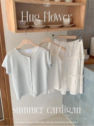 Flower Summer Short-Sleeve Cardigan