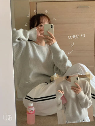 Loose-fit cropped round knit