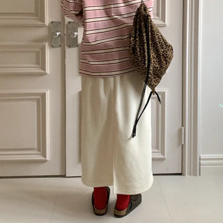 Fleece long skirt
