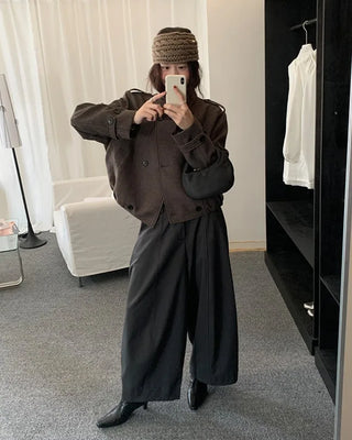 Stand-collar half jacket