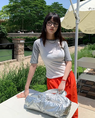 [2 colors] Lightweight summer raglan 5/8 sleeve T-shirt