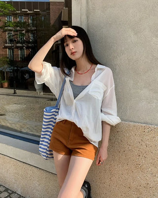 [2 colors] Lioncell Summer Sun Ata Long-Sleeve Shirt