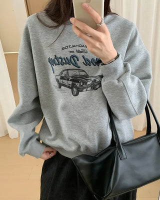 (2 colors) USA print sweatshirt