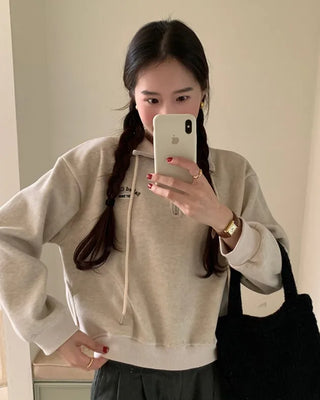 Embroidered half-zip sweatshirt T-shirt
