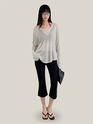 Slit flare pants