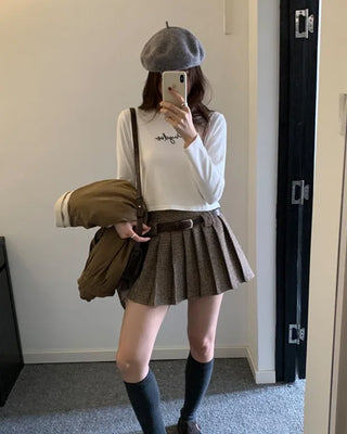 Embroidered Cropped T-Shirt