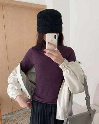 Slim high-neck knit