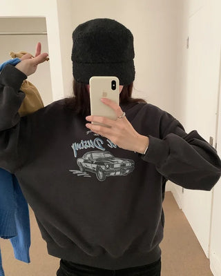 (2 colors) USA print sweatshirt