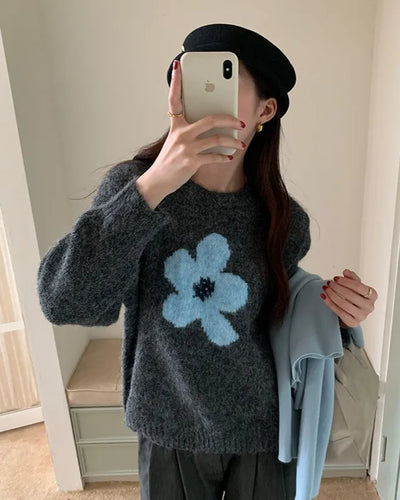 Flower Point Jacquard Knit