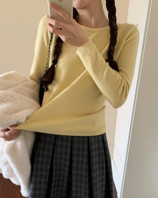Round neck basic knit