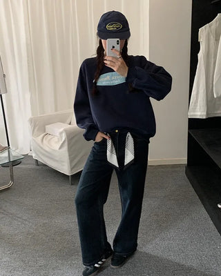Embroidered patchwork T-shirt