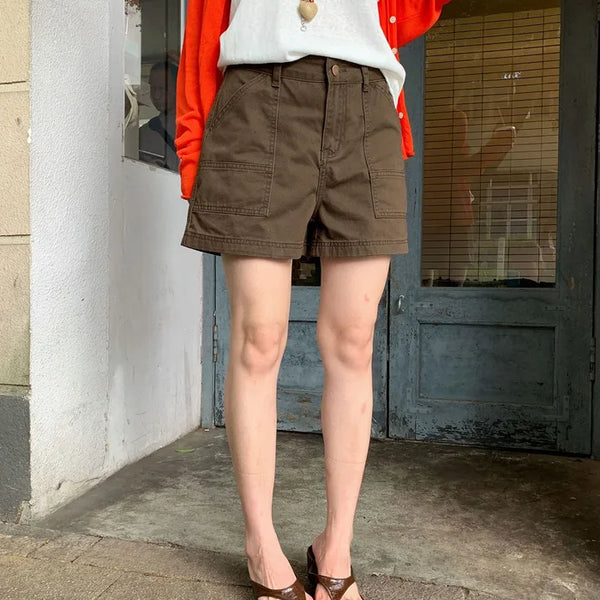 [2 colors] Wide A-line 3/4 length shorts