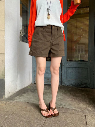 [2 colors] Wide A-line 3/4 length shorts