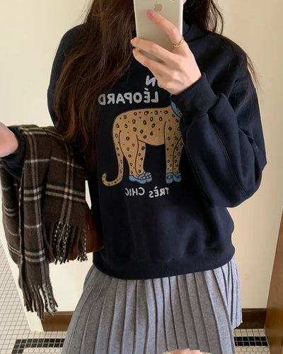Leopard print sweatshirt