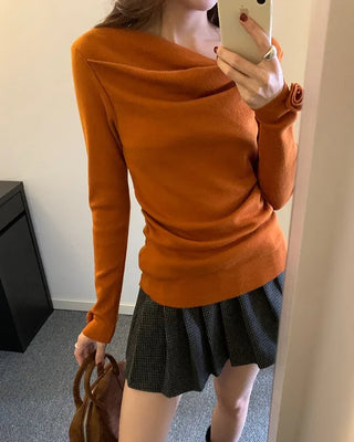 Striped zip-up knit