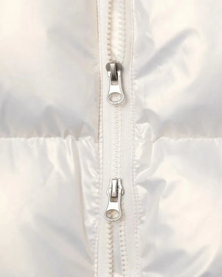 Glossy short-length down jacket