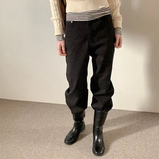 Leather half boots