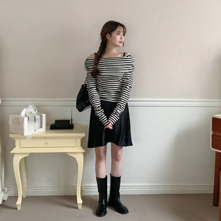 Leather half boots