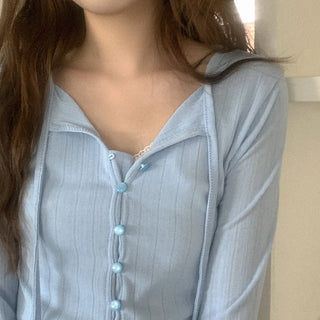 Ribbed Ribbon Cardigan