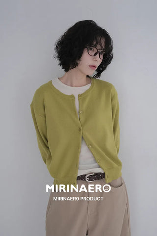 Basic Crew Neck Cardigan