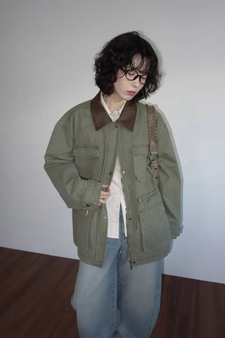 Half-length work military jacket