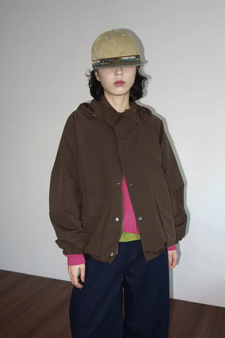 Oversized hooded blouson