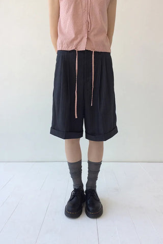 Striped Roll-Up Half Pants