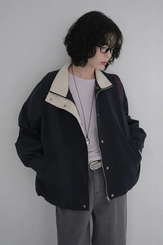 Two-tone oversized jacket