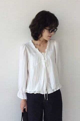 Frilled layered blouse