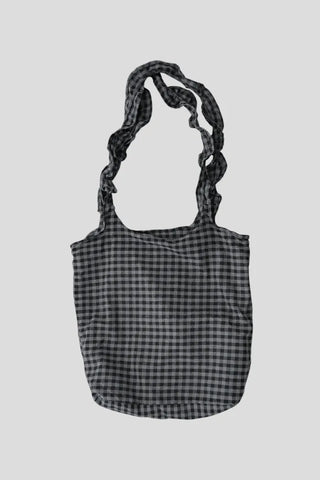 Gingham check shoulder bag