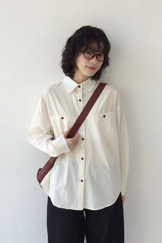 Oversized button-down shirt