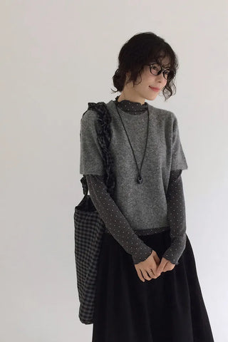 Wool layered knit
