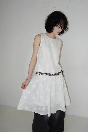 Flower embroidered midi dress