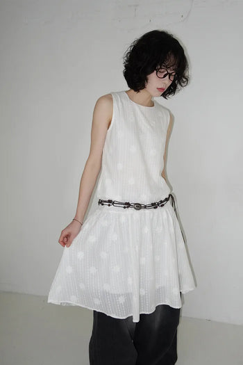 Flower embroidered midi dress