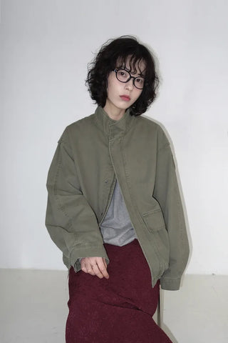 Pigmented military blouson