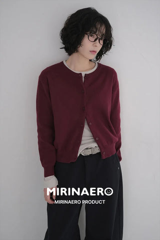 Basic Crew Neck Cardigan