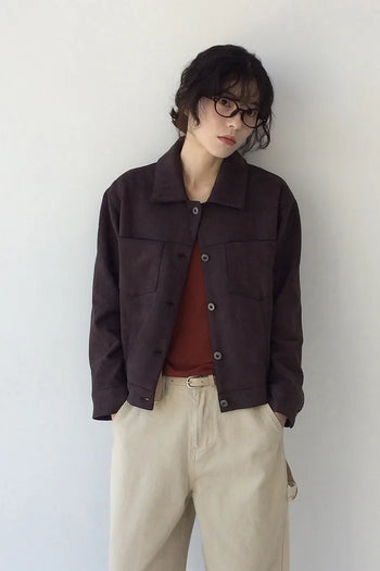 Suede Collar Jacket
