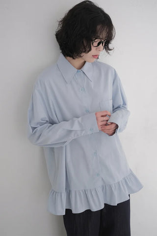 Oversized ruffle shirt