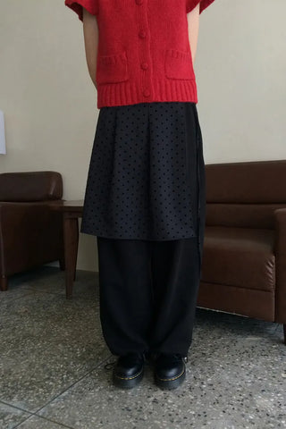 Dot Wrap Wide Pants Set