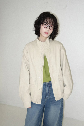 Pigmented military blouson