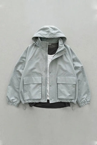 Oversized hooded blouson