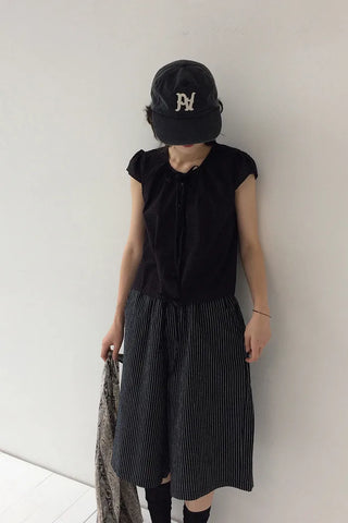 Dot Shirring Blouse