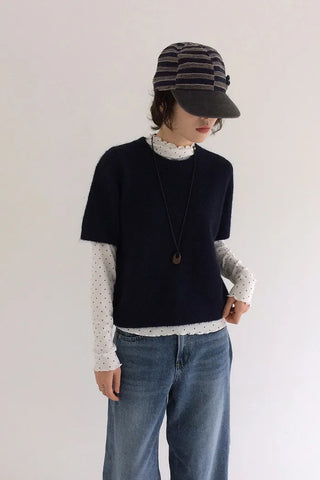 Wool layered knit