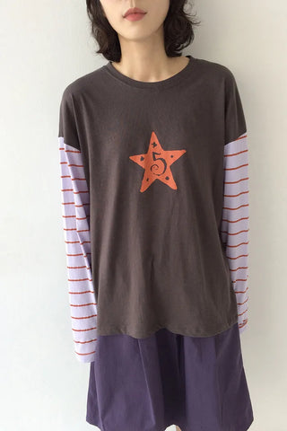 Striped long-sleeved T-shirt
