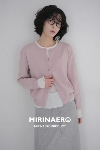 Basic Crew Neck Cardigan