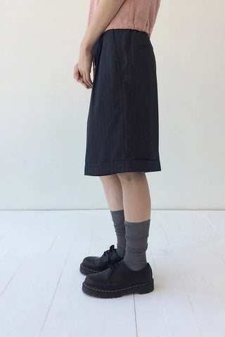 Striped Roll-Up Half Pants