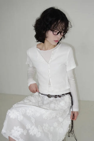 Layered long-sleeve T-shirt