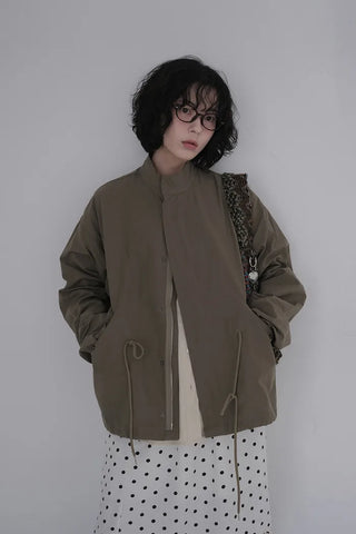 Oversized String Military Jacket